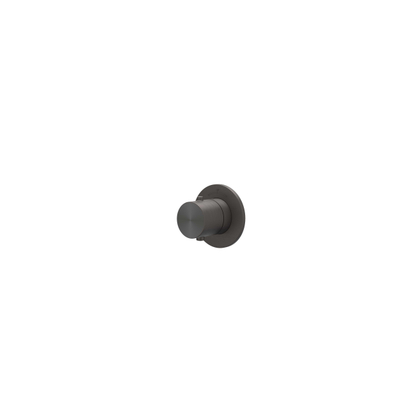 IVY Concord Afbouwdeel - doorstroom inbouwstopkraan - symmetry - rond rozet - RVS316 - geborsteld carbon black PVD