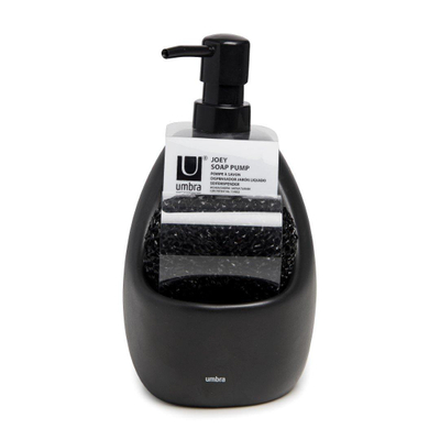 Umbra Joey zeepdispenser 10x13x20cm Keramiek Zwart SHOWROOMMODEL
