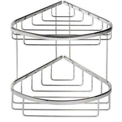 Geesa Basket Étagère de douche d'angle double 27,5cm Chromé