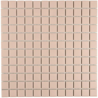 The Mosaic Factory Patterns mozaïektegel - 30x30cm - 6mm - vierkant - R11 - mat royal peach (roze)