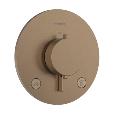 Hansgrohe Ecostat Comfort S mitigeur thermostatique encastrable - 2 fonctions - bronze brossé (bronze)