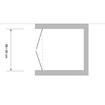 Plieger Royal pendeldeur 90x185cm chroom