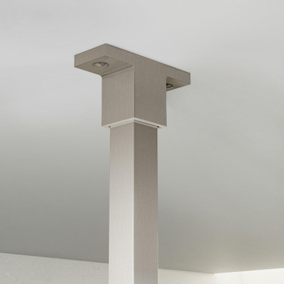 Fortifura Galeria Douche à l'italienne - 110x200cm - Verre dépoli - Bras plafond - Inox brossé