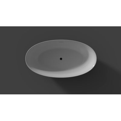 Zeza Marrono Baignoire îlot - 170x82cm - siphon - Acrylique - blanc brillant