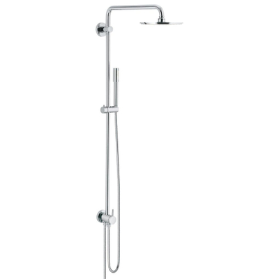 GROHE Rainshower Modern ensemble de douche pluie apparent - pomme de douche 21cm - douchette barre - barre de douche 113cm - chrome