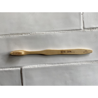 Wellmark Brosse à dents bambou texte WITH LOVE