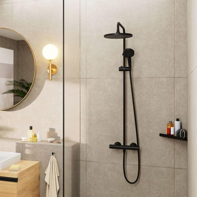 Hansgrohe Vernis 240 1jet Showerpipe avec thermostat Eco mat noir
