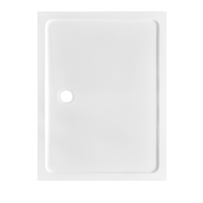 FugaFlow Effieciente Bac à douche Anto - 90x120x4cm - quart de cercle SMC - blanc brillant