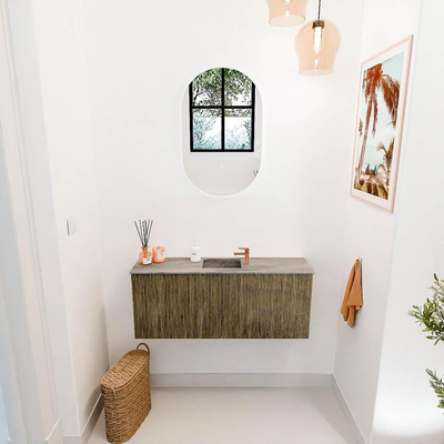 Mondiaz JOYA-DLUX 100cm toiletmeubel - kleur Dusk - Wastafel FAYE positie Midden 1 kraangat kleur Oza.