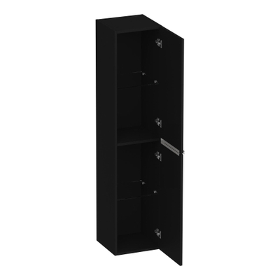 BRAUER Elevate armoire de salle de bains - 160x35x35cm - sans poignées rapportées - 2 portes - ouverture à gauche ou à droite - noir mat