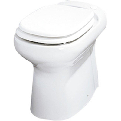 Sanibroyeur Sanicompact Elite broyeur de matières fécales dans cuvette de toilettes sur pied avec abattant E