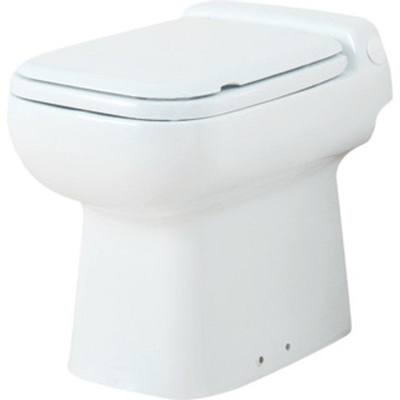 Sanibroyeur Sanicompact Luxe broyeur de matières fécales dans cuvette de WC au sol avec abattant de WC