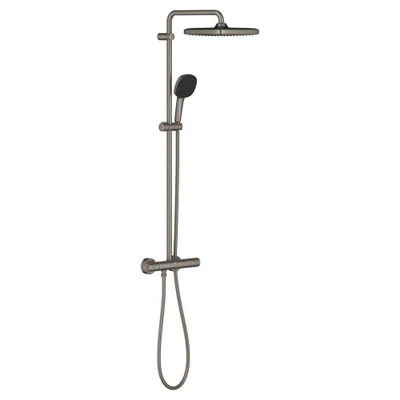 GROHE Vitalio Comfort doucheset - met thermostaat - geborsteld hard graphite (antraciet)
