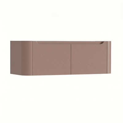 H&R Badmeubelen Juice Wastafelonderkast - 120x45x40cm - afgeronde hoeken - 2 lades - geïntegreerde greep - strawberry