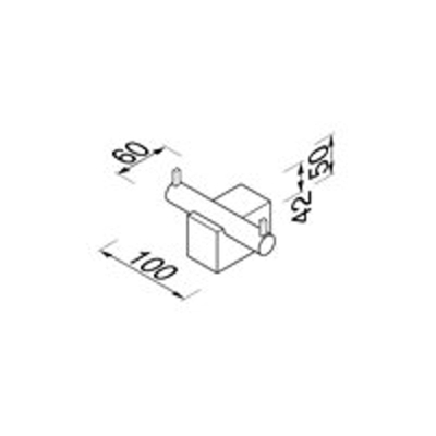 Geesa Nexx Patère double Chrome