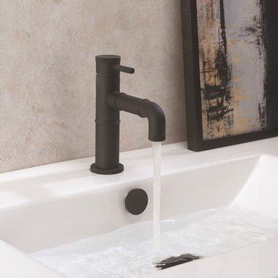 Crosswater MPRO INDUSTRIAL Wastafelkraan - 15.9cm - 1 gats uitloop - 11.2cm - mat zwart