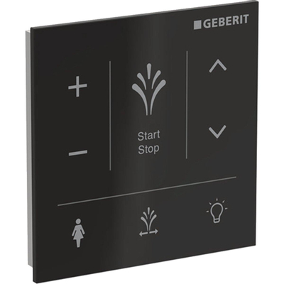 Geberit AquaClean Sela wandbedieningspaneel - 9.3x9.3cm - glas - zwart