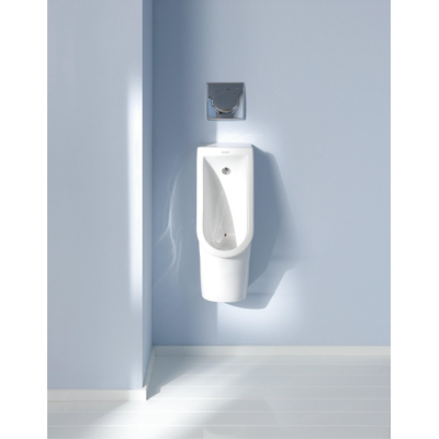 Duravit Starck 3 Cuvette d’urinoir avec siphon et arroseur avec fixation et connexion dessus Blanc