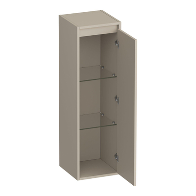 BRAUER Adore Wavy armoire haute - 120x35x35cm - 1 porte - ouverture à droite - sans poignée - beige mat