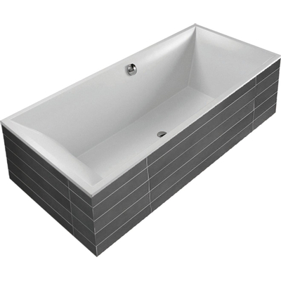 Villeroy et Boch Squaro baignoire quaryl rectangulaire 168.4x74.4x50cm Slim Line avec pieds blanc