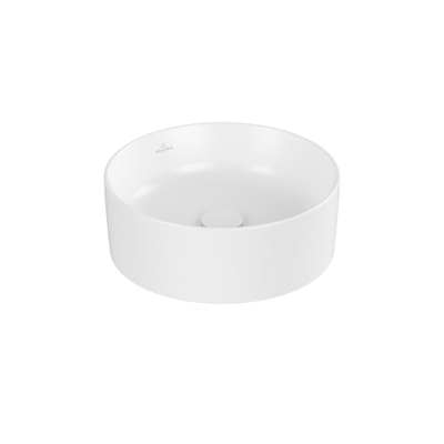 Villeroy & Boch Collaro lavabo à poser rond Ø40cm - sans trop-plein sans trou de robinet CeramicPlus stone white
