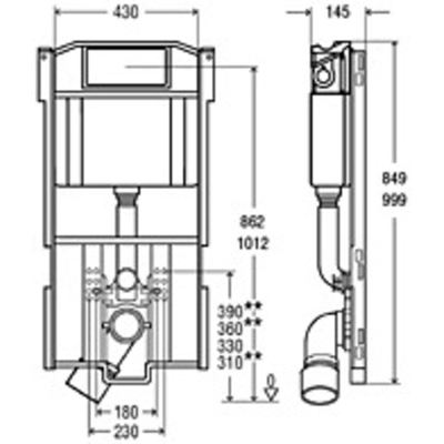 Viega Steptec Bâti-support