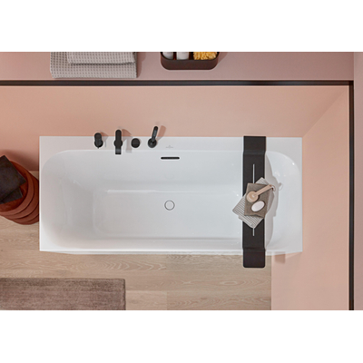 Villeroy & Boch Loop & Friends kunststof duobad acryl rechthoekig square - 180x80x47cm - glans wit