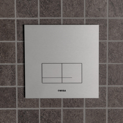 Wisa XS Panneau de commande - carré - 16x16x1 - double chasse - acier - Naturel