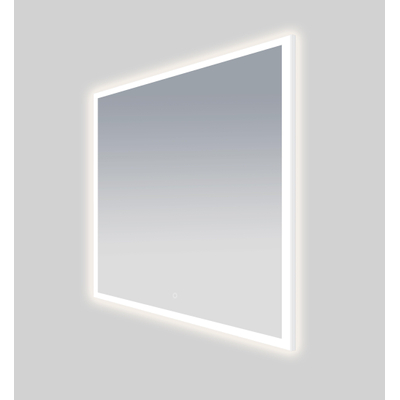 Adema Oblong miroir 120x70cm avec chauffage du miroir avec interrupteur à écran tactile
