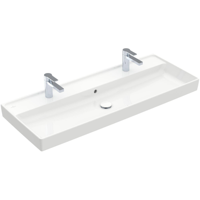 Villeroy & Boch Collaro lavabo meuble - 120x47cm - avec trop-plein 2 trous de robinet blanc