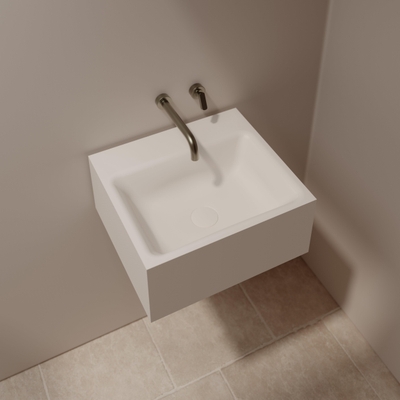 Ideavit Solidtetris Vrijhangende Wastafel - 45x40x20 - solid surface - wit mat