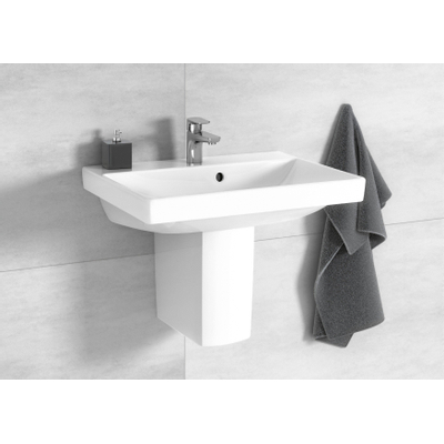 Villeroy & Boch Avento meubelwastafel 55x37cm 1 kraangat met overloop ceramic+ wit