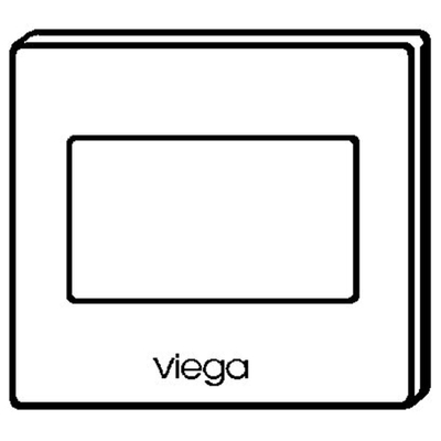 Viega set de finition pour urinoir avec plaque de commande Visign for Style 12 commande manuelle chromé