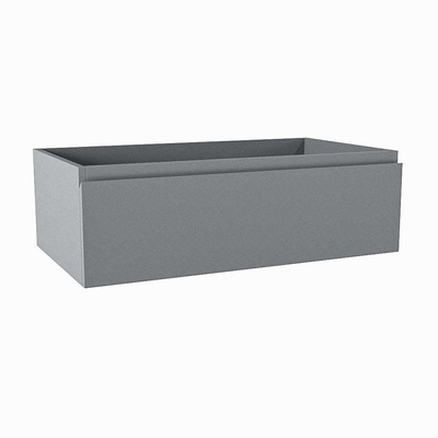 Mondiaz FOGE wastafelonderkast - 80x45x25cm - 1 lade - uitsparing midden - softclose - Plata