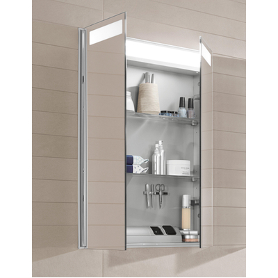 Villeroy & Boch My View In armoire de toilette encastrée - avec éclairage LED 3 fois dimmable avec 2 portes 80.1x74.7x10.7cm