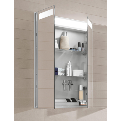 Villeroy & Boch My View In inbouw spiegelkast met LED verlichting 3 voudig dimbaar met 2 deuren 80.1x74.7x10.7cm