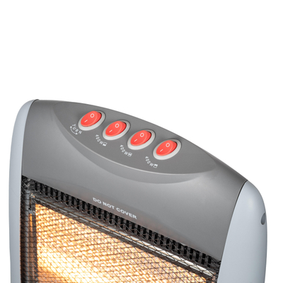 Eurom safe-t shine compact 1200 chauffage radiant halogène 1200watt 22x32x50cm gris