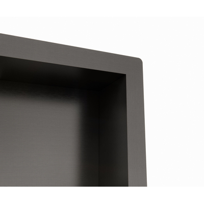 Fortifura Galeria Inbouwnis - 30x30x10cm - PVD - geborsteld gunmetal (antraciet)