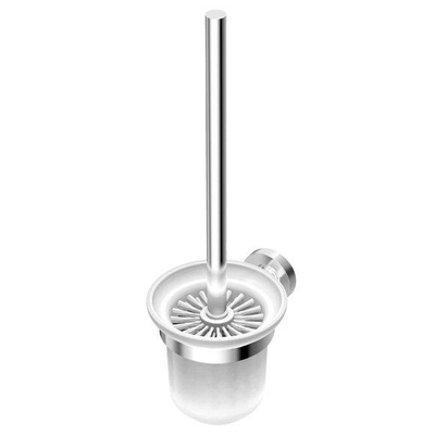 Ideal Standard Iom Porte-balai WC mural avec coupelle en verre mat chrome mat