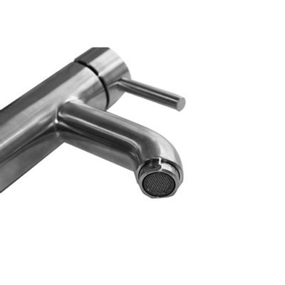 Wiesbaden Caral Cadans Mitigeur lavabo bas acier brossé PVD