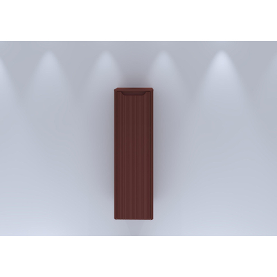 HR badmeubelen Juice Halfhoge Kast - 40x35x130cm - met ronde hoeken - 3D-front - 1 deur - linksdraaiend - terra mat