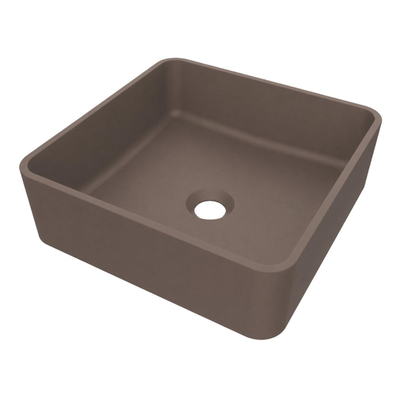 Arcqua Case Opbouw Waskom - vierkant - 37x37cm - mat mokka