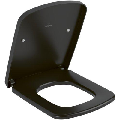 Villeroy & Boch Subway 3.0 closetzitting ovaal - met quickrelease en softclose CeramicPlus - Pure Black (zwart)