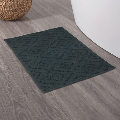 Sealskin aztec tapis de bain 60x90 cm en coton vert foncé