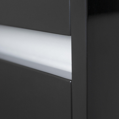 BRAUER Future Fonteinkast links softclose 40x45x21.5cm hoogglans zwart met opbouwfontein met kraan en plug SHOWROOMMODEL