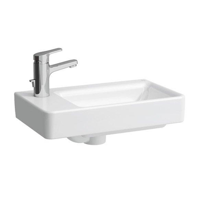 Laufen pro fountain 48x28cm plate-forme gauche avec trou pour robinet blanc