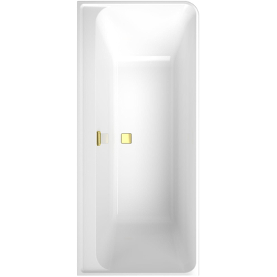 Villeroy & Boch Collaro half - vrijstaand hoekbad - 180x80cm rechthoek hoek links overloop Goud Acryl - glans wit