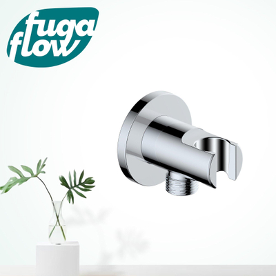 FugaFlow Eccelente Sobrado Coude pour flexible de douche avec rosace ronde Chrome