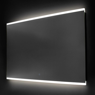 BRAUER Jasper spiegel - 100x70cm - rechthoekig - met directe LED-verlichting met dimfunctie en touch-bediening