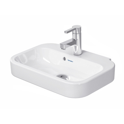 Duravit Happy d.2 lave-mains 50x36 cm avec trou de robinetterie et trop-plein blanc